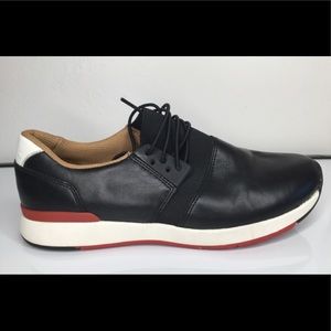 Vionic Womens 7 Carmen Black Solid Leather Lace Up Low Top Fashion Sneaker Shoes